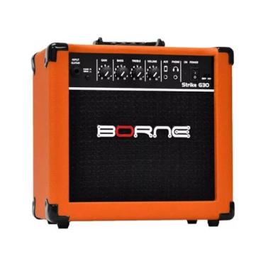 Imagem de Amplificador Cubo Para Guitarra Borne Strike G30 Laranja 15W Bivolt Automático
