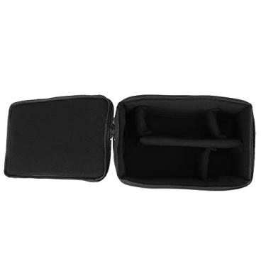 Imagem de KIMISS Bolsa Profissional para Forro de Câmera SLR, Divisória Interna, Inserção Acolchoada Com Design de Combinação Livre Removível para Lentes Sem Espelho, Preto e Laranja (Preta)