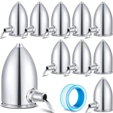 Imagem de Gisafai Pacote com 10 radiador a vapor, regulador de calor, válvula tipo flutuante, montagem angular, 1/8 pol. NPT válvula de ar do radiador a vapor NPT