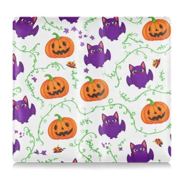 Imagem de Burbuja Suporte de registro e seguro de carro, caixa de luvas de couro morcegos abóboras para veículos, organizador de documentos, carteira de documentos, acessórios