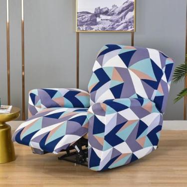 Imagem de Capa reclinável impressa, capas de cadeira, protetor de móveis, jacquard, respirável e durável, leve e lavável, para reunião de família - Tipo 10||Meio círculo único 65-90 cm