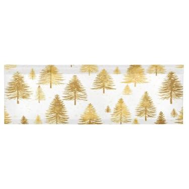 Imagem de CEBUGI Cortina blackout para janela – Cortinas de proteção de privacidade para cozinha/banheiro/sala de estar/lavanderia (137 x 45 cm, 1 painel, árvore de Natal)