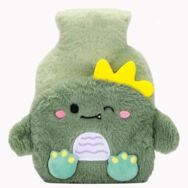 Imagem de Bolsa Térmica de Água Quente com Capa Bichinho Aveludado Removível — PVC Premium, Terapia Quente e Fria para Cólica, Dor Muscular, Conforto Noturno e Alívio de Ombro