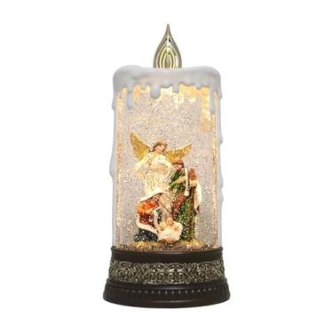 Imagem de predolo Globo de Neve de Natal, Decoração de Natal, Presépio Iluminado, Ornamento de Mesa, Luz Noturna para Prateleira, Sala de Estar, Festas de Fim de Ano