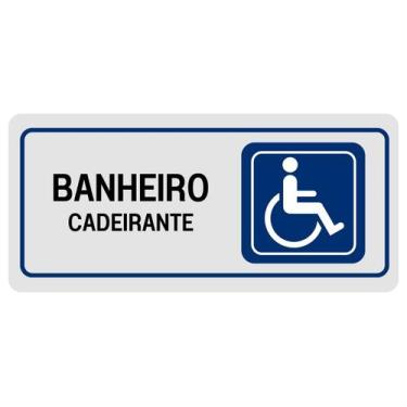Imagem de Kit 10 Adesivos Vinil Banheiro Cadeirante 20X10Cm Envio 24H - Best