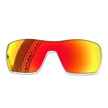 Imagem de LenzProse Lentes de reposição polarizadas de 1,5 mm para óculos de sol Oakley Ridgeline OO9419, antiarranhões | Ajuste perfeito, Vermelho fogo polarizado - 1,5 mm, 0