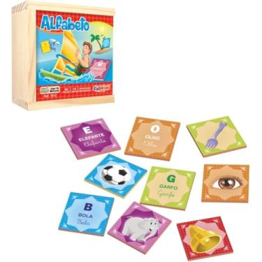 Imagem de Jogo da Memória Alfabeto 52 Peças em Madeira Ciabrink