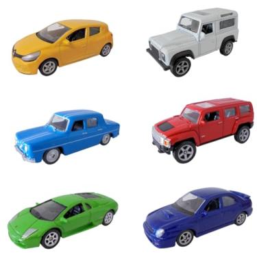 Imagem de OPO 10 - Set of 6 Miniature Cars, 1:64 Scale, 3 inches (7.5cm): Renault, Lamborghini, Hummer, Land Rover, Subaru, Welly LSUP5