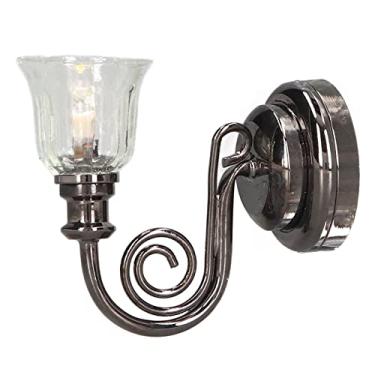 Imagem de TOPINCN 1:12 Lâmpada de Parede para Casa de Bonecas, Arandela de Parede Em Miniatura de LED Com Iluminação Quente, Luz de Casa de Bonecas de Metal Artesanal para Modelo de Casa de