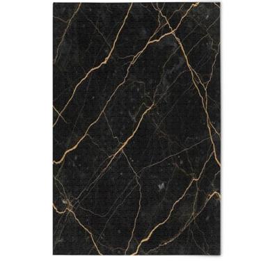 Imagem de Quebra-cabeça de mármore preto elegante clássico 500 peças para adultos, presentes de elefantes brancos, quebra-cabeça, cena de outono, arte colorida animal, 500 peças, 52 x 37,8 cm