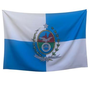 Imagem de Bandeira Decorativa do Rio de Janeiro, Uso Interno/Externo, 150x100cm, Multicolorido, Tecido Oxford Premium, Sublimação a Laser