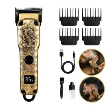 Imagem de Mini Máquina de Cortar Cabelo e Barba Dragão Máquininha Aparador de Pe