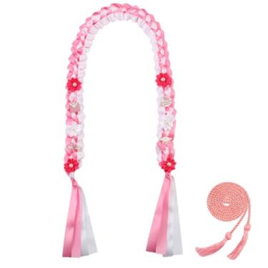 Imagem de Serencatcher Colar De Formatura Com Fita Rosa 2025, Cordão Honra, Parabéns, Formatura, Trançado Feito À Mão, Feminino, Masculino, Para Festa Ensino Médio, Faculdade, Acessórios Presente