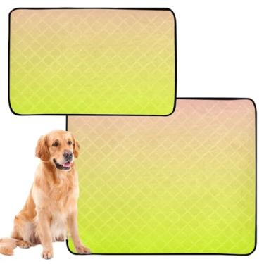 Imagem de Almofadas laváveis para animais de estimação rosa claro claro degradê para animais de estimação, à prova d'água, tapete para cercadinho para animais de estimação, almofada absorvente extra grande