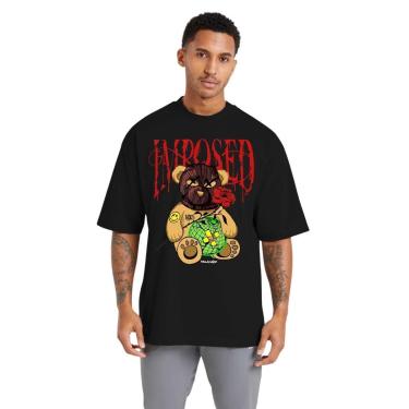 Imagem de Camiseta Oversized Estampada Masculina Algodão Conforto para Treino e Uso Diário-Masculino
