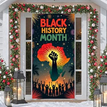 Imagem de Mês da História Negra Herança Afro-Americana Orgulho Negro Celebração Cultural Exibição Afro-Americana Orgulho Vermelho Verde Padrão Banner Cultural Para Montagem Escolar Decoração de Escritório