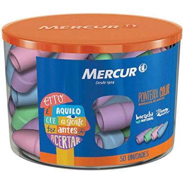 Imagem de Borracha Ponteira, Mercur B01010601018, Multicor, Pacote de 50