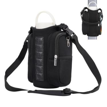 Imagem de Yanwela Bolsa magnética para garrafa de água para academia com suporte magnético forte para homens e mulheres carregarem o telefone com garrafa pequena e itens essenciais presos firmemente a