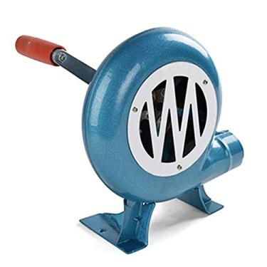 Imagem de TRGCJGH Ventilador de manivela portátil Ventilador de grelha Ventilador de engrenagem de ferro forjado manual Isqueiros isqueiro de carvão Ventilador radial 80w-350w, 120W