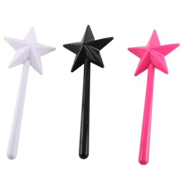 Imagem de Horett 3 saleiros mágicos em forma de estrela, saleiro, bastão mágico, dispensador de temperos, recarregável, rosa, preto, branco