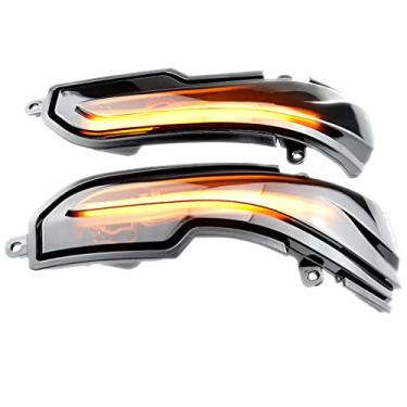 Imagem de WEPARTICULAR Luz de seta dinâmica, espelho retrovisor, lente fumada, luz indicadora de seta, luz LED piscante Singal compatível com Infiniti Q30 Q50 Q60 Q70 QX30 QX50 QX60 QX70 2018