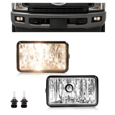 Imagem de HECASA Par de faróis de neblina compatíveis com Ford F250 F350 F450 F550 2017-2020 Super Duty Pickup Truck Front Bumper Fog Driving Lamp Lente transparente lado do motorista e do passageiro
