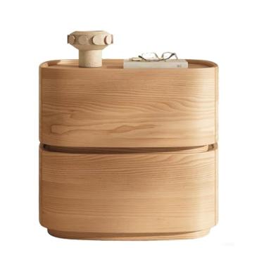 Imagem de KXPSWGE Mesa de cabeceira com gavetas, madeira, mesas de canto pequenas, sala de estar, mesa lateral rústica, mesas de cabeceira, para quarto, sala de estar, escritório (A,40 cm)