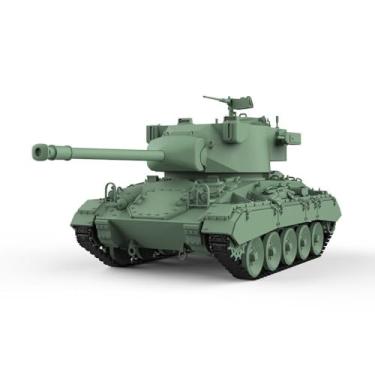 Imagem de MRY-SFW Kit de modelo militar ferroviário escala HO US M24E2 Super Chaffee Light Tank