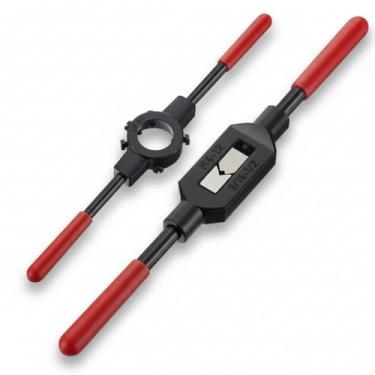 Imagem de Leriton 2 peças de chave inglesa ajustável com matriz redonda M4-M12 ferramenta 38 mm 3/40.6 cm-1/5.1 cm suporte de chave de molde resistente para alargador de torneira ferramenta manual reparo de