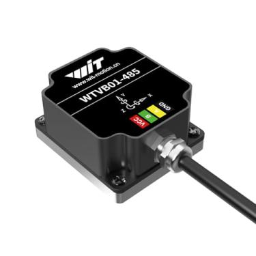 Imagem de WITMOTION Wtvb01-485 Transdutor de Sensor de Vibração À Prova D'Água Ipx8, Modbus Rtu 3 Eixos(Xyz) Deslocamento de Vibração(2000Um) + Velocidade(50Mm/S) + Amplitude(180°) para Monitoramento de Saúde E