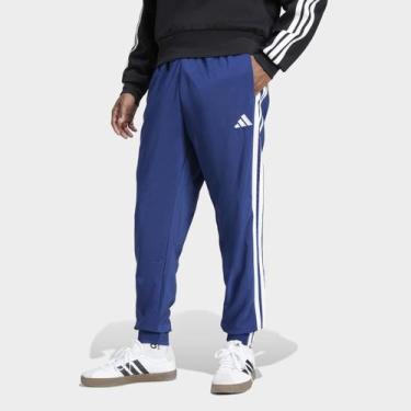 Imagem de Calça Adidas Plano 3 Stripes Masculina, Azul, G