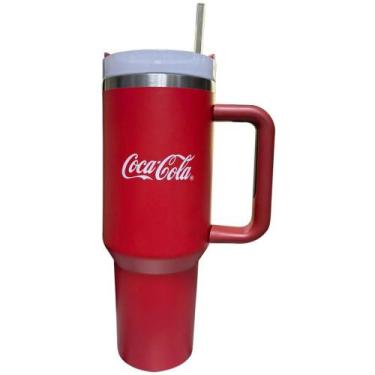 Imagem de Copo Térmico COCA-COLA com ALÇA Vermelho 1,2 Litros INOX