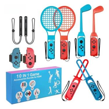 Imagem de Kit De Acessórios Esportivos 10 Em 1 Para Nintendo Switch OLED Com Bas