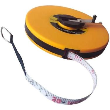 Imagem de Trena Longa em Fibra de Vidro com Manivela Fita Métrica Flexível para 
