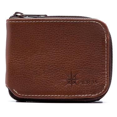 Imagem de Carteira  Pier 15 Zíper Couro Masculina-Masculino