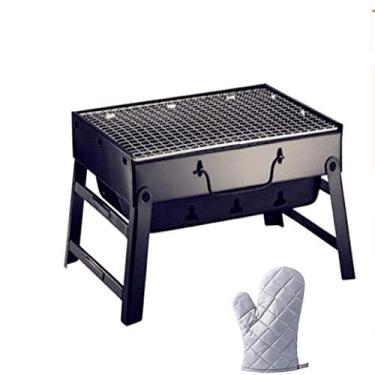 Imagem de CGKs6anmU Fogão a carvão para acampamento para 3 5 pessoas, churrasqueira, forno de carbono, portátil, dobrável, suprimentos para churrasco destacáveis