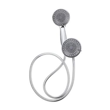 Imagem de AkosOL Conjunto de 2 conjuntos de chuveiro removível cabeça de chuveiro de mão kit de chuveiro sistema de chuveiro com chuveiro de mão cabeça de chuveiro de hotel cabeça de chuveiro superior de