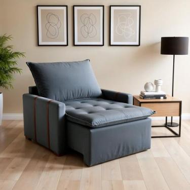 Imagem de Poltrona do Papai Retrátil Base Madeira Maciça Paris - NOBLY DECOR LTD