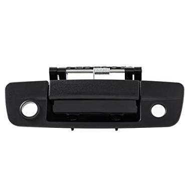 Imagem de Alça de trava de porta traseira de caminhão com trava e orifício para câmera, compatível com caminhonete 09-18 Ram 1500 19-22 Classic Old Body 10-18 2500/3500, plástico ABS, preto texturizado