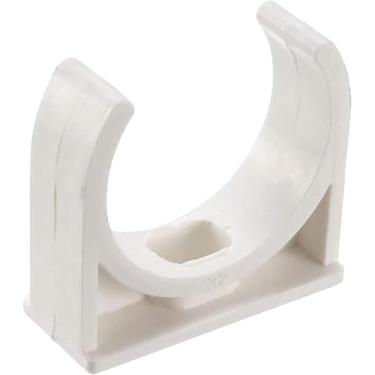 Imagem de 60 braçadeiras de tubulação de água de PVC em forma de U, fivelas em forma de U adequadas para tubos de 1-1/4" (32 mm), bandejas de TV, suporte para tubos Pex (branco 32 mm)