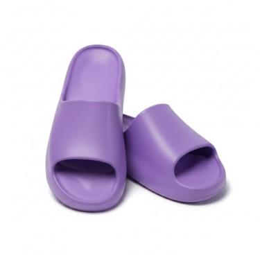 Imagem de Chinelo Slide Feminino Nuvem em EVA, Confortável, Leve, Antiderrapante, Solado Macio (Roxo, BR, Adulto, Faixa Numérico, 39, 40)