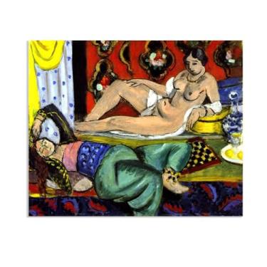 Imagem de Zeichn8u Henri Matisse Impressão artística duas odaliscas pôster pinturas famosas arte de parede Henri Matisse decoração de banheiro arte presente para sala de estar casa escritório decoração de