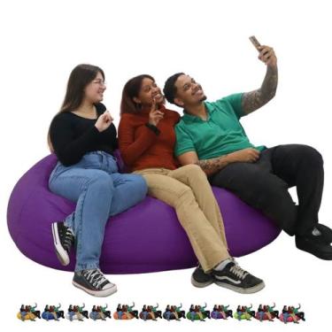 Imagem de Puff Pera Casal P/ 2 Pessoas Cheio Eventos Conforto Almofadão - Estilo