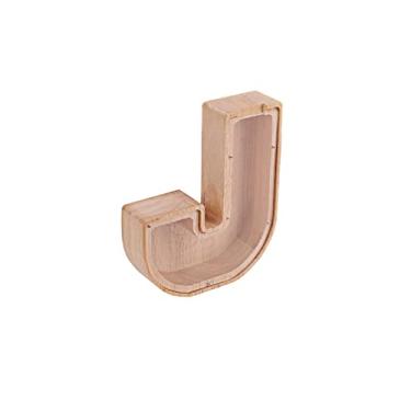 Imagem de Piggy Bank de Bambu Madeira Forma Letras em Inglês Cofre para Economizar Moedas Caixa Armazenamento Pot Dinheiro Ornamentos Mesa Quarto