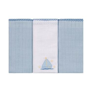 Imagem de Fralda de Pano para Bebê 3 Unidades 68 cm x 70 cm Baby Joy