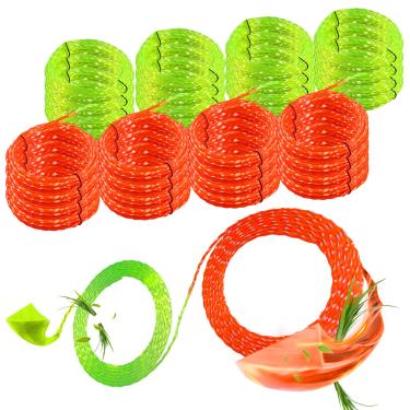 Imagem de Pacote com 8, linha de aparador de cordas .095, linha de aparador torcido de substituição compatível com todos os aparadores de corda de 38 cm EGO Weed Wacker, linha de aparador torcido de