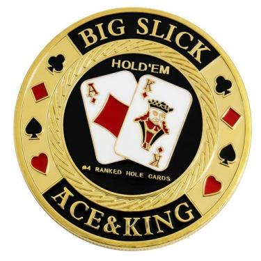 Imagem de Rabihike Poker Card Guard, Weights for Poker, Poker Gifts for Men, Poker Card Protector, Poker Accessories, Poker Chips with Plastic Case (Big Slick)