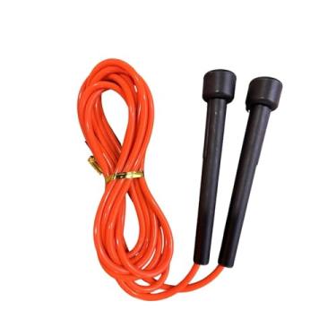 Imagem de oshhni Corda de pular portátil com alças antiderrapantes, ajustável e silenciosa, ideal para treinos em casa, academia e atividades físicas, Laranja