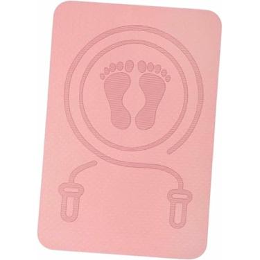 Imagem de Tapete de Pular Corda, Tapete de Ginástica Doméstico com Absorção de Choque E Proteção de Piso, à Prova de Som, Espesso E Antiderrapante.
