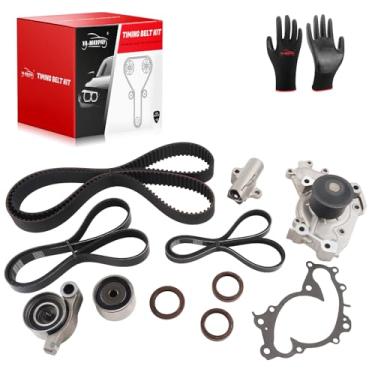 Imagem de YA-MAYPAY Kit de correia dentada com bomba de água compatível com Toyota Sienna Highlander para Lexus ES300 RX330 RX300 RX300 1MZ-FE 3.0L 3MZ-FE 3.3L OE#16100-29085 13568-29025 13505-20030